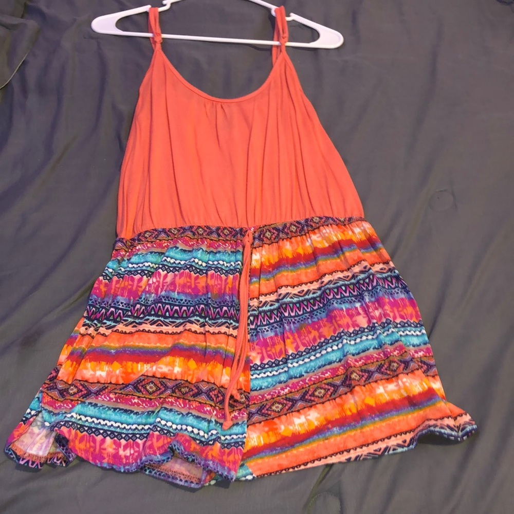 colorful orange/pink romper